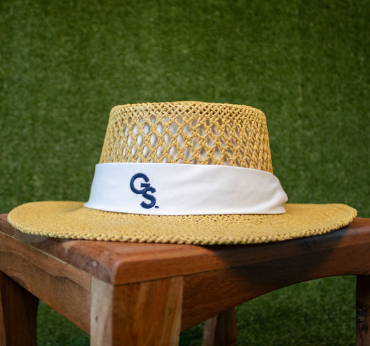 Straw Gambler Hat - Interlocking GS