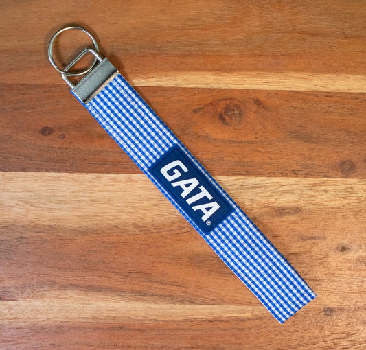 Gingham Key Strap Wristlet  - GATA Rubber Label