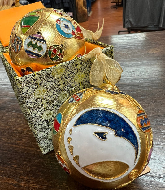 Kitty Keller Cloisonne GOLD Ornament (2024 Edition)