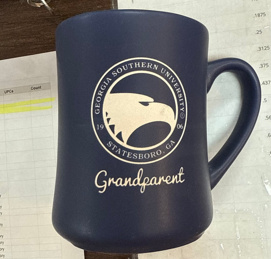 GRANDPARENT Etched Ceramic Coffee Mug - NAVY