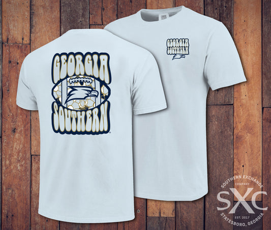 YOUTH Groovy Football - Chambray Comfort Colors