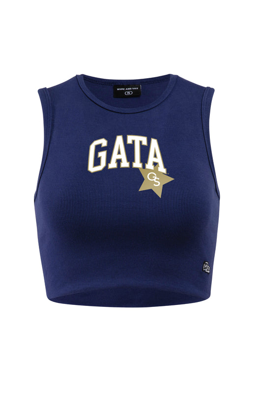 HYPE AND VICE - Women's Cutoff Tank - NAVY GATA STAR