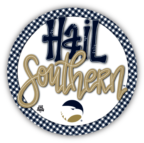 DK Designs Hail Southern Gingham Button Pin