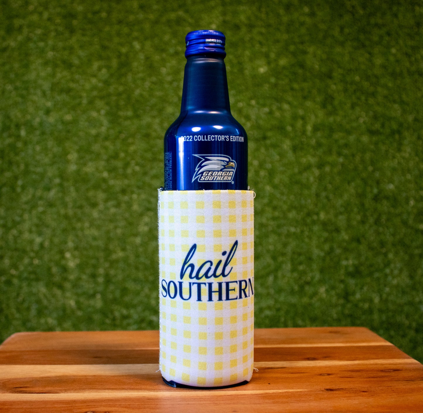 NEOPRENE SLIM CAN KOOZIE - HAIL SOUTHERN Gingham