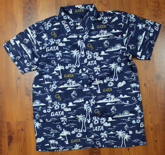 GEORGIA SOUTHERN ALOHA - Navy Hawaiian Shirt