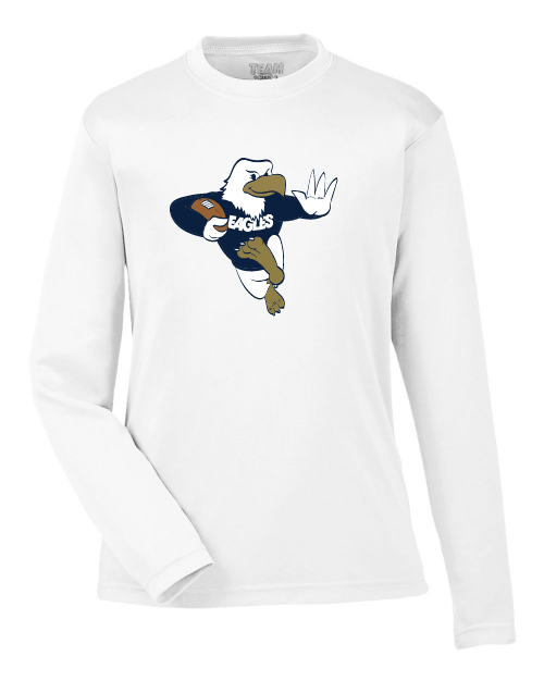 YOUTH Heisman Strutter Long Sleeve Performance Tee - WHITE