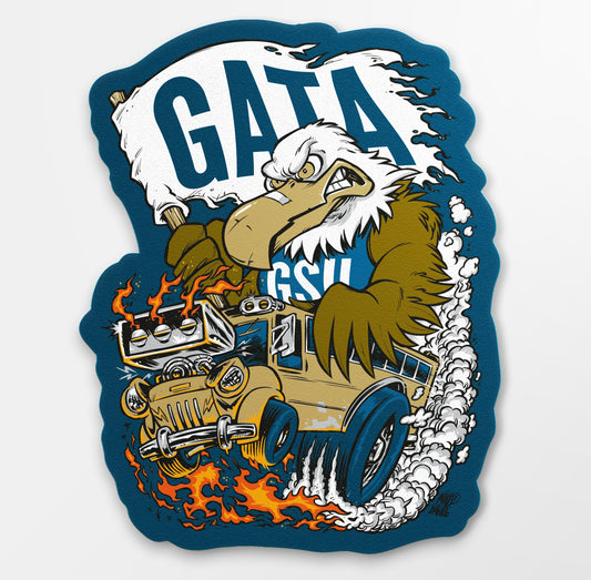 Hot Rod GATA Gus Matte-Coated Decal Sticker