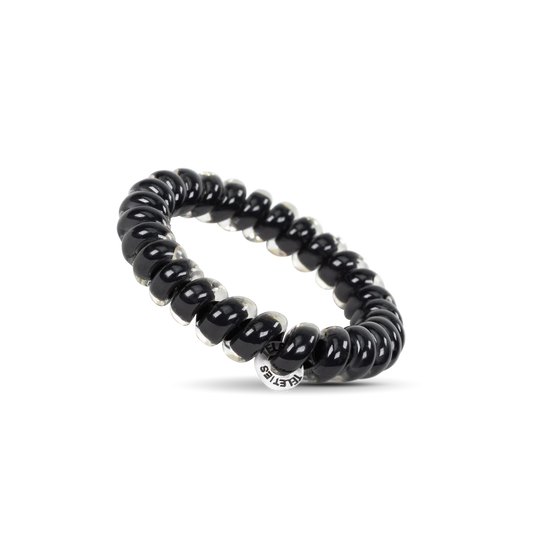 TELETIES - Large Hair Ties (3 pack) - Jet Black