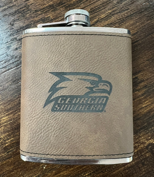 Leather And Stainless Hip Flask