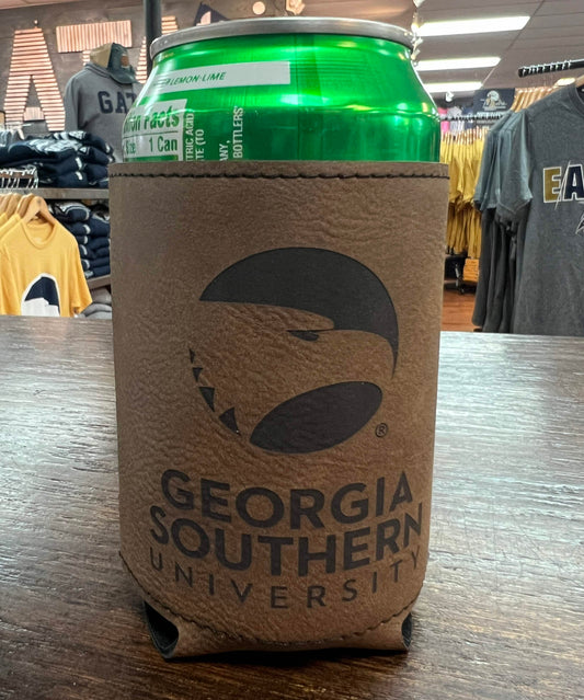 LEATHER Can Koozie - Academic Brown