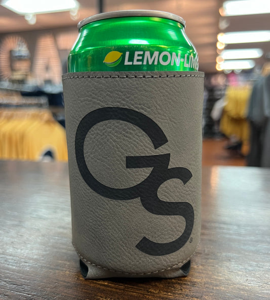 LEATHER Can Koozie - GS Grey