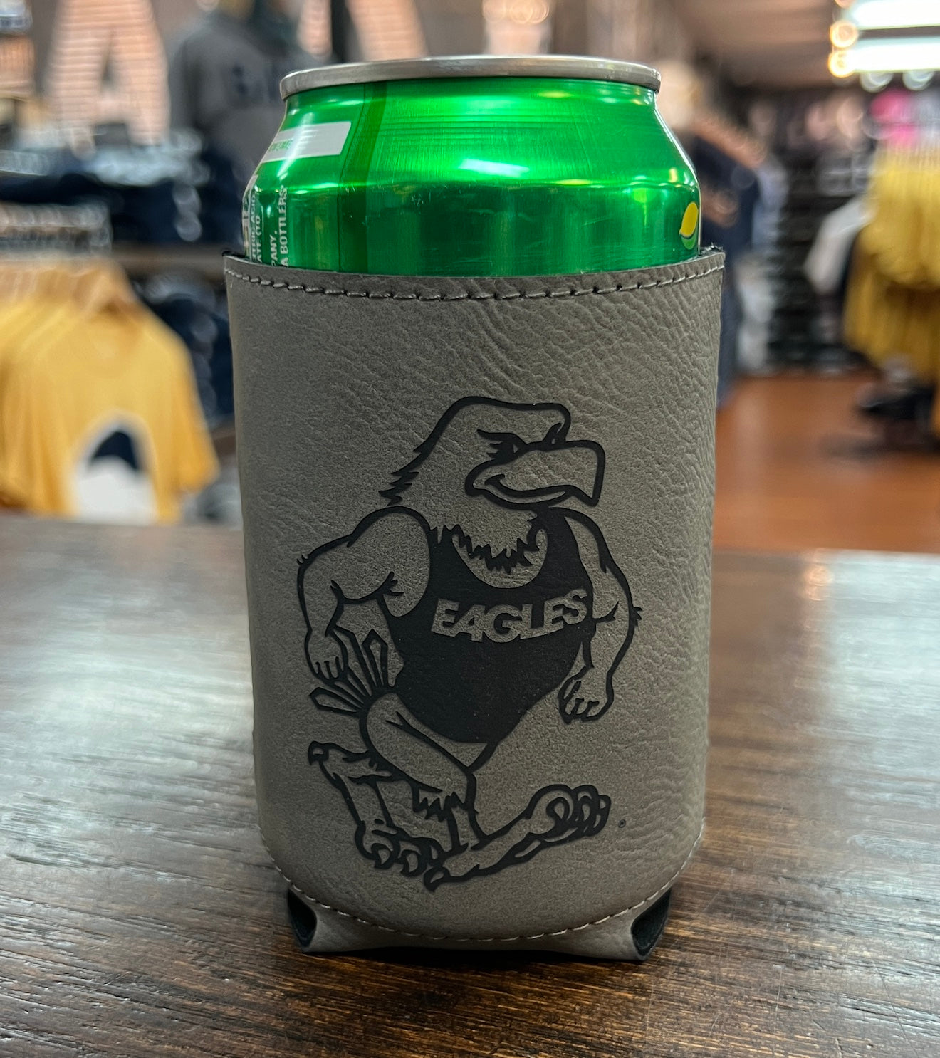 LEATHER Can Koozie - Strutting Gus Grey – Southern Exchange Company