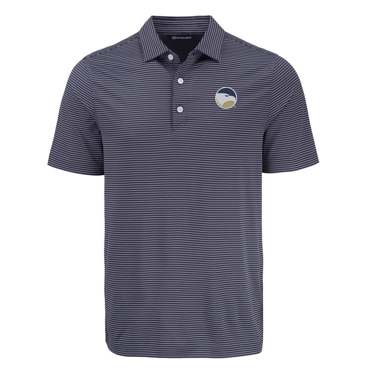 CUTTER & BUCK - Fine Line Stripe Four-Way Stretch Mens Polo Academic Logo