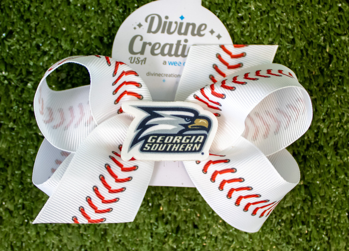 Medium Baseball Stitch Bow by Wee Ones