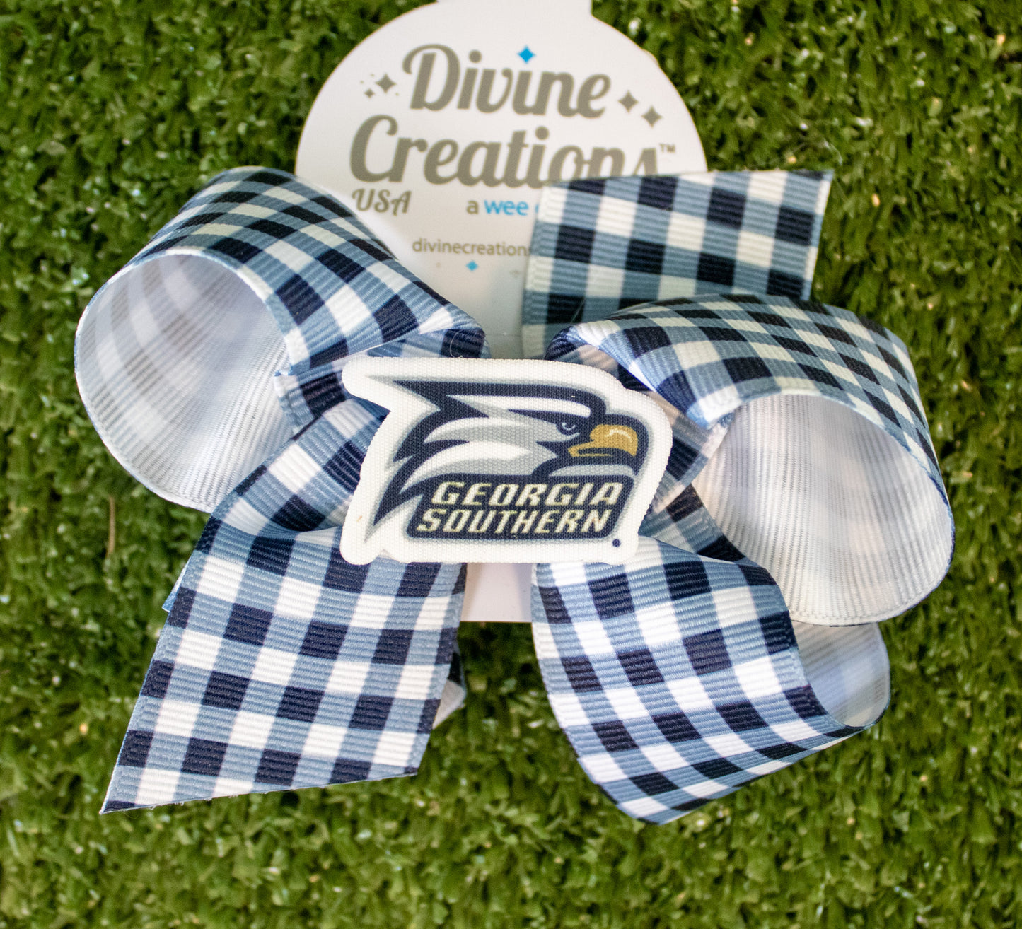 Medium Gingham Bow by Wee Ones