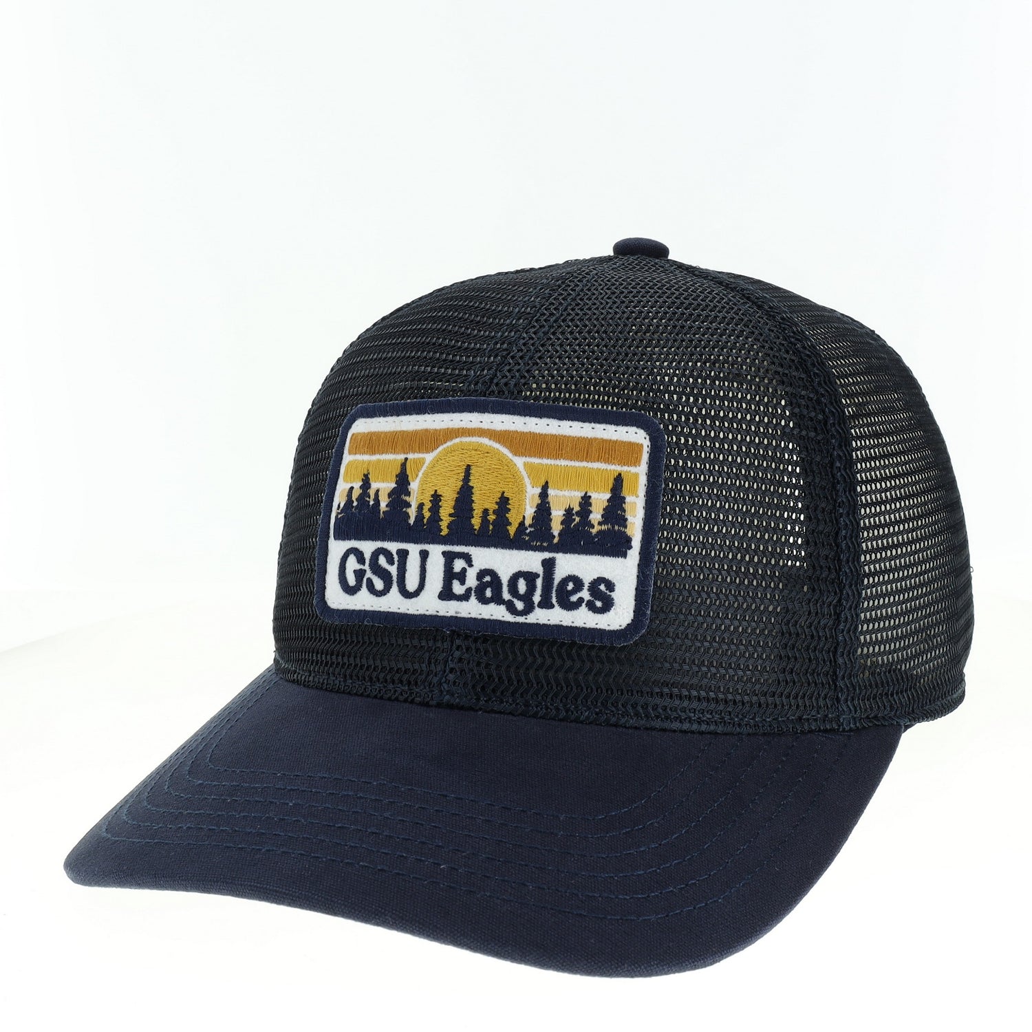 Trucker Patch Hat | Navy and Gray Mesh