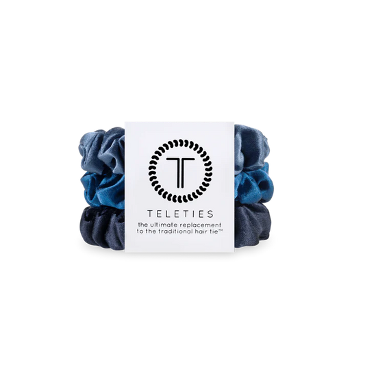 TELETIES - Small SILK SCRUNCHIES - Midnight Rain
