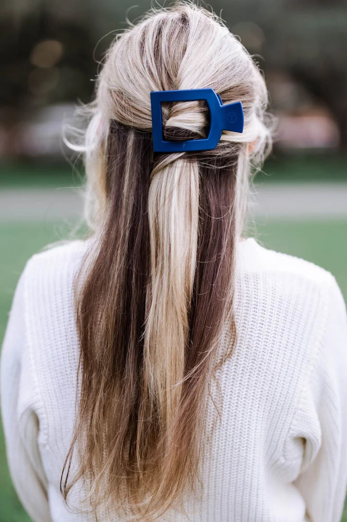 TELETIES - Medium Flat Square Hair Clip - Midnight Rain