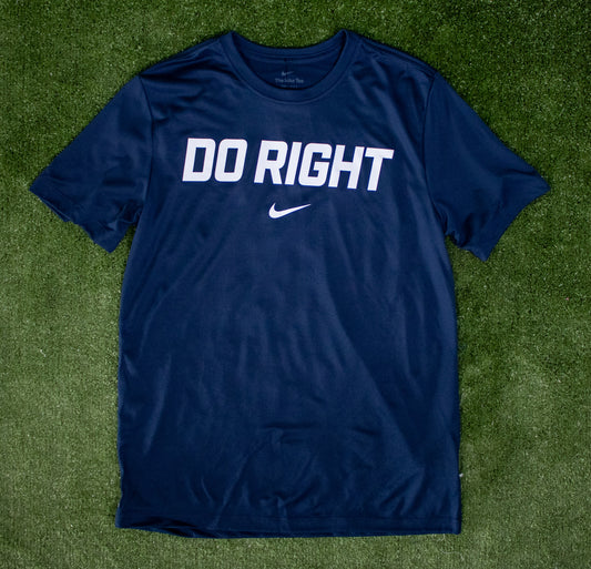NIKE - VELOCITY LEGEND Dri-Fit Performance Tee - DO RIGHT - Navy