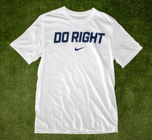 NIKE - VELOCITY LEGEND Dri-Fit Performance Tee - DO RIGHT - White