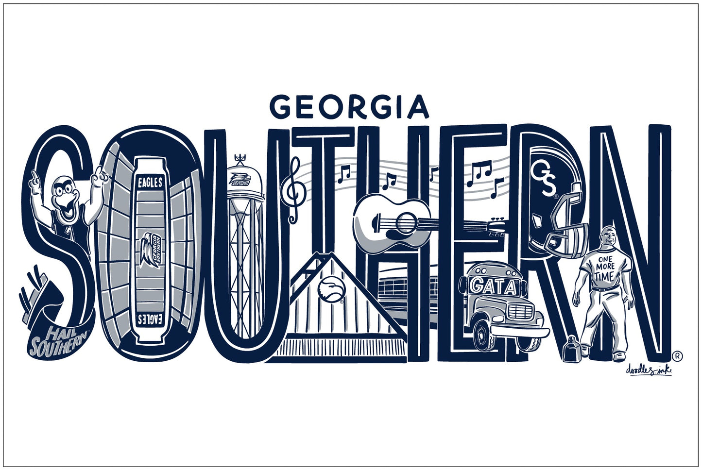 SOUTHERN Poster by DOODLES INK