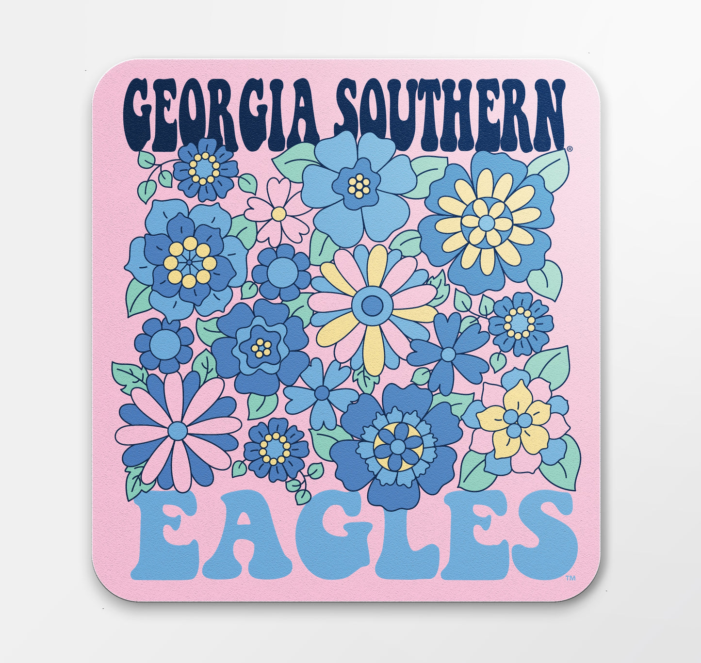 Retro Flowers Georgia Southern Matte-Coated Decal Sticker
