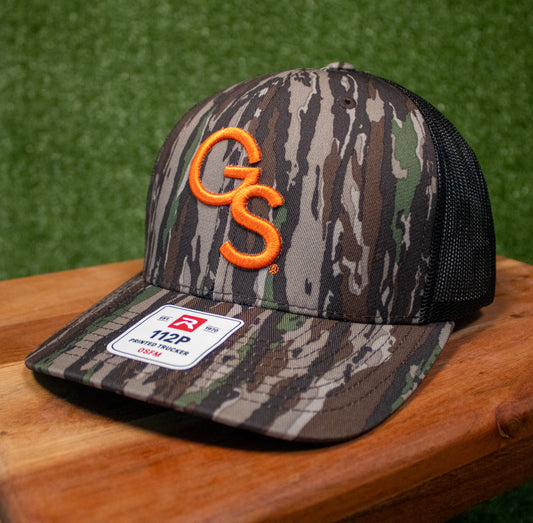 Richardson 112 - BLAZE ORANGE Interlocking GS Realtree Original Camo