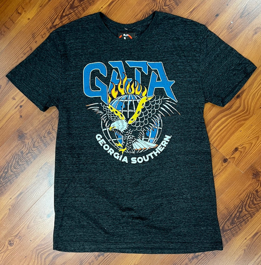 *SALE* Rock N Roll GATA Eagle World Tour - Black Triblend Tee