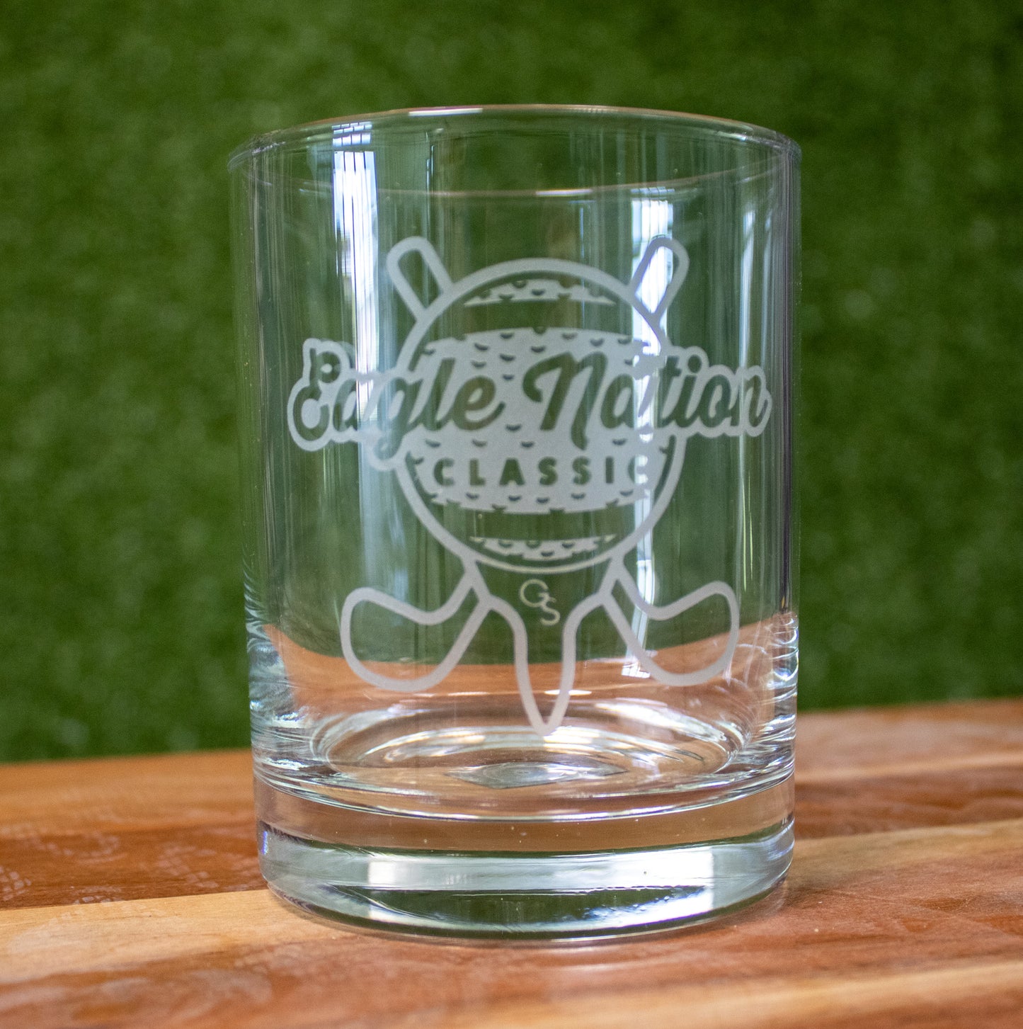 Heavy Etched Rocks Glass - Georgia Southern Golf Classic