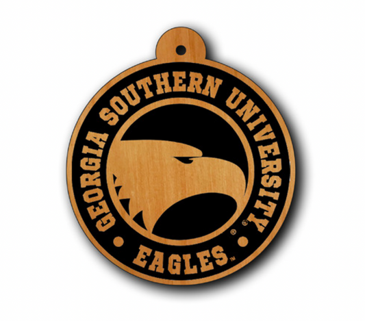 Wooden Etched Ornament - Academic Eagle Head