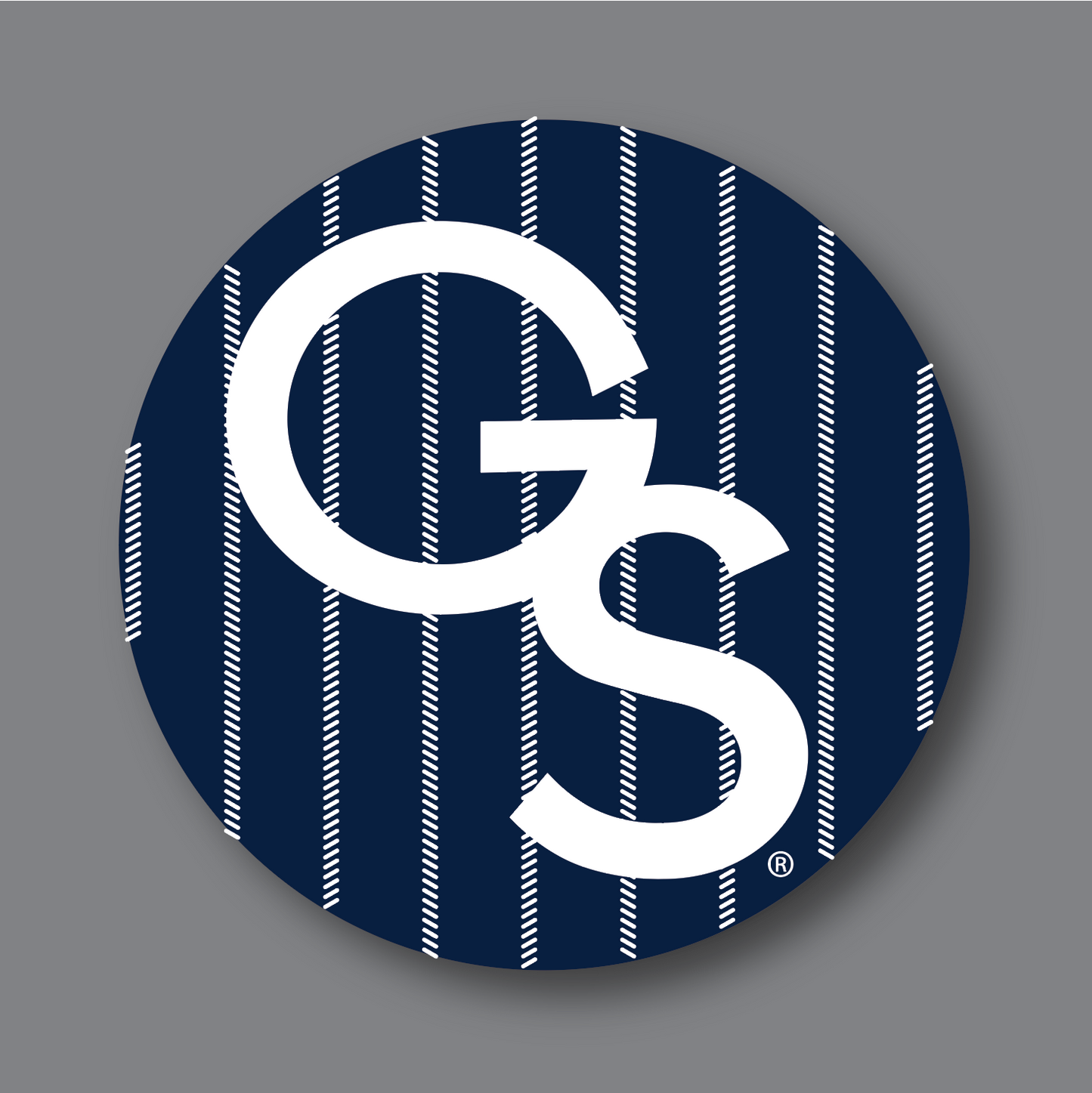 PINSTRIPE NAVY BLUE - 3" Button Pin