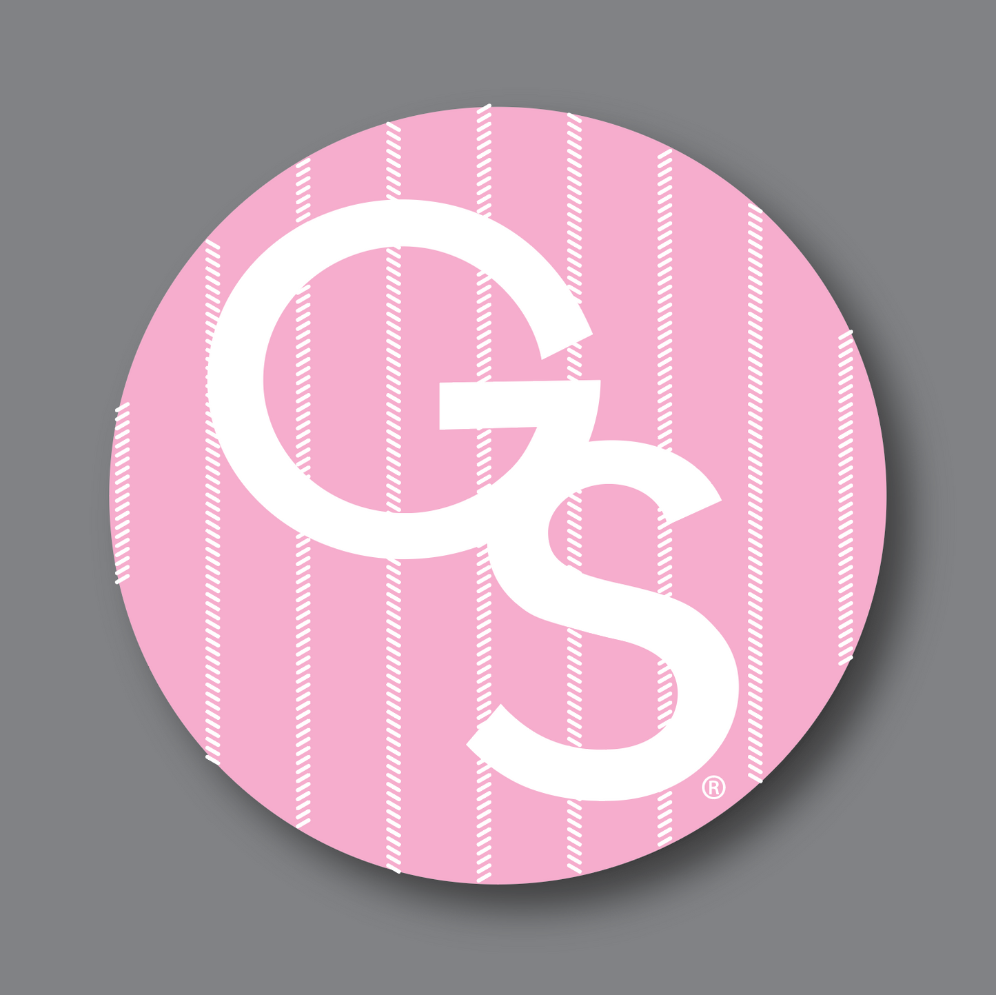 PINSTRIPE PINK - 3" Button Pin