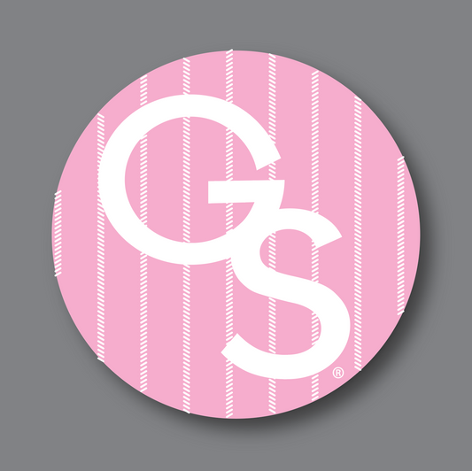 PINSTRIPE PINK - 3" Button Pin