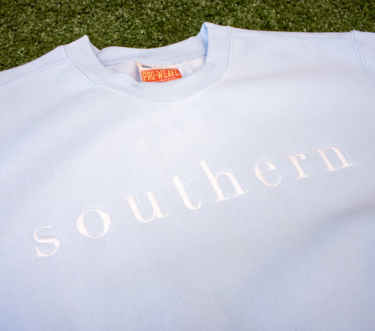 Proweave Super Heavyweight Sweatshirt - SOUTHERN Embroidery - Arctic Blue