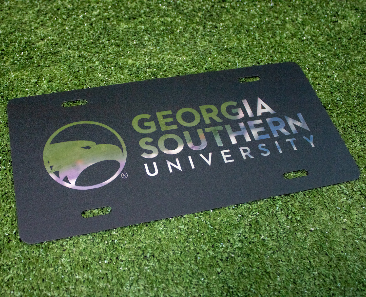 Stainless Steel License Plate - Academic Eagle