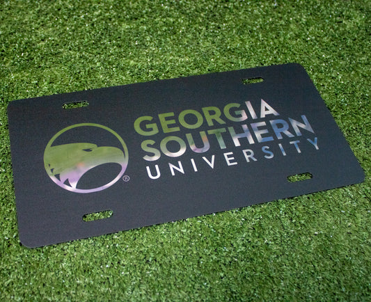 Stainless Steel License Plate - Academic Eagle