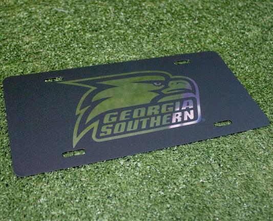 Stainless Steel License Plate - Athletic Eagle Head