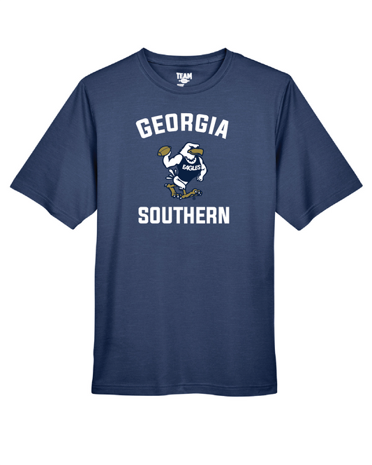 Strutting Eagle FOOTBALL Short Sleeve Performance Tee - Heather Navy