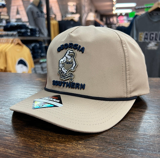 PUKKA Strutting Eagle Snapback Rope Hat - KHAKI