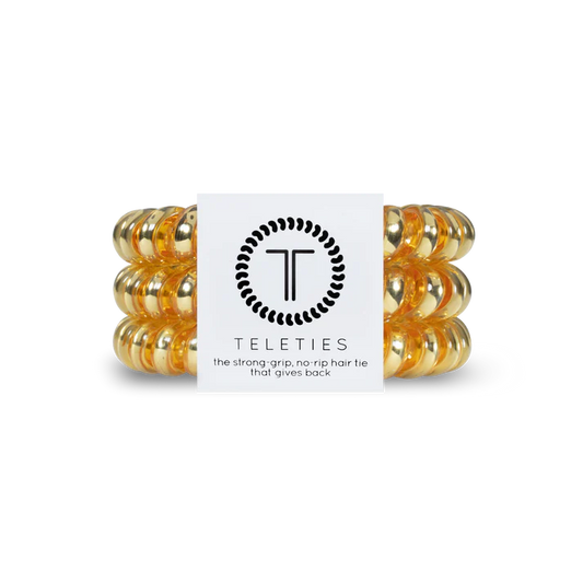 TELETIES - Large Hair Ties (3 pack) - Sunset Gold