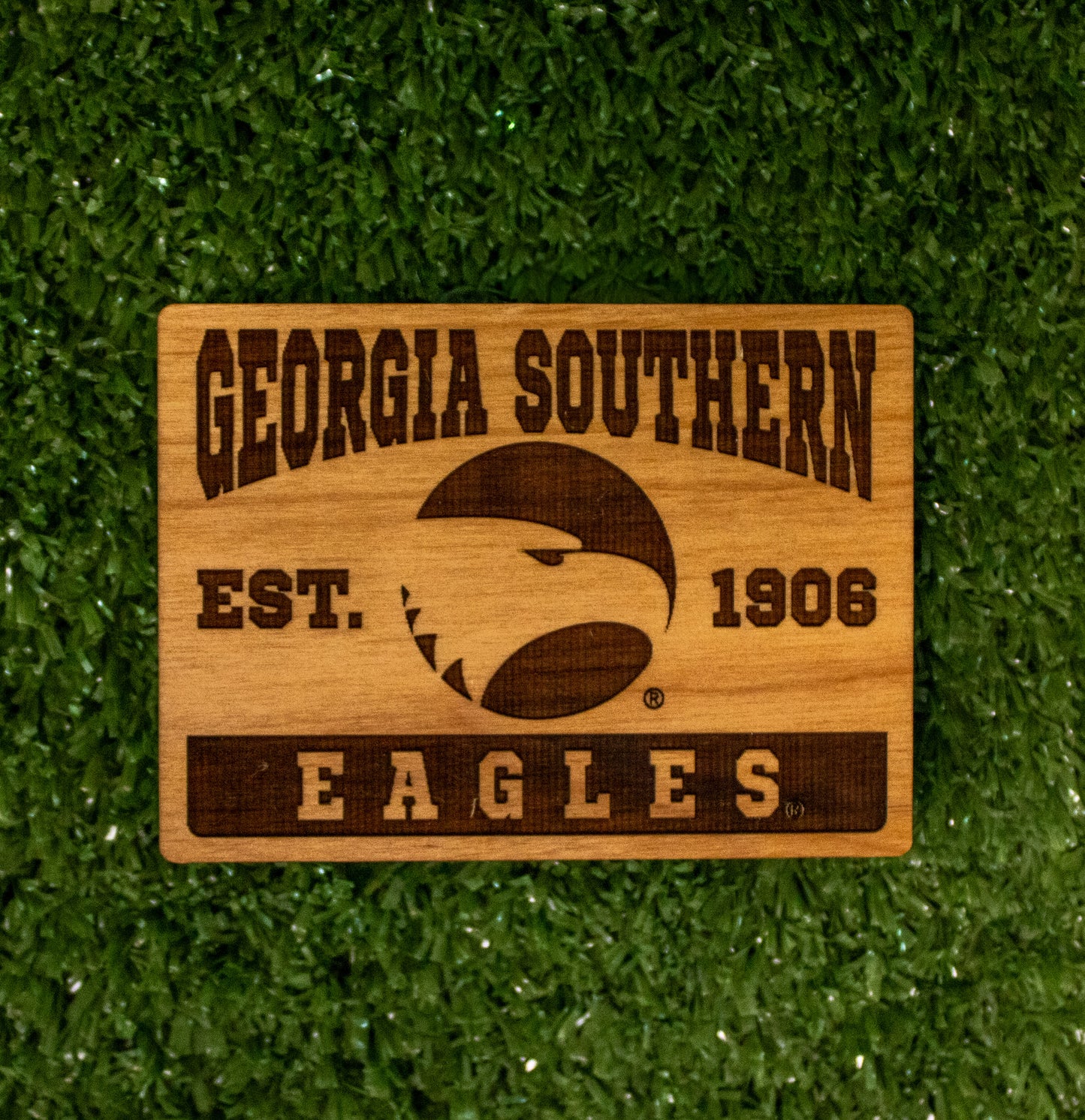 Laser Etched Wood Magnet - Rectangle Academic