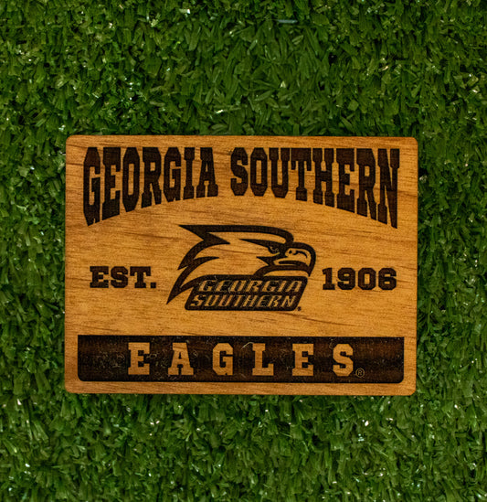 Laser Etched Wood Magnet - Rectangle Athletic