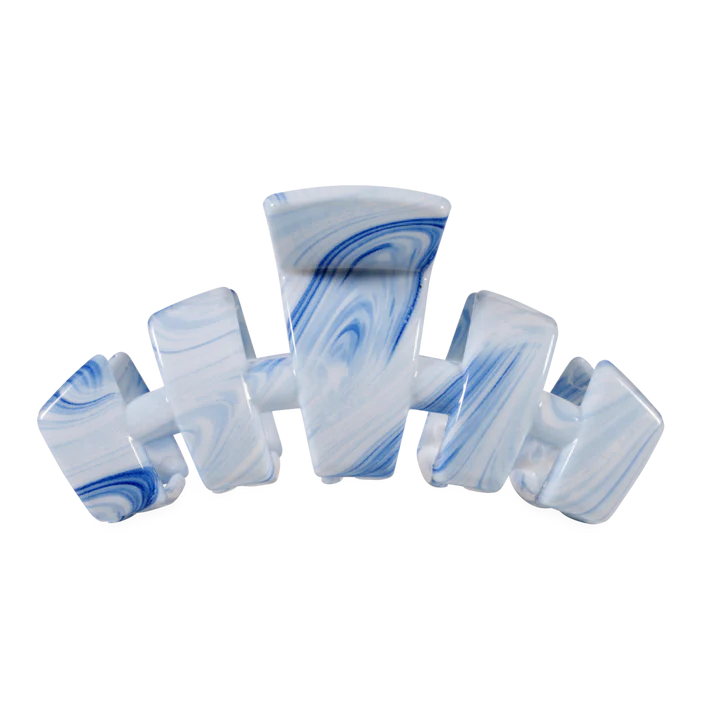 TELETIES - Large Classic Hair Clip - Tide & True Blue
