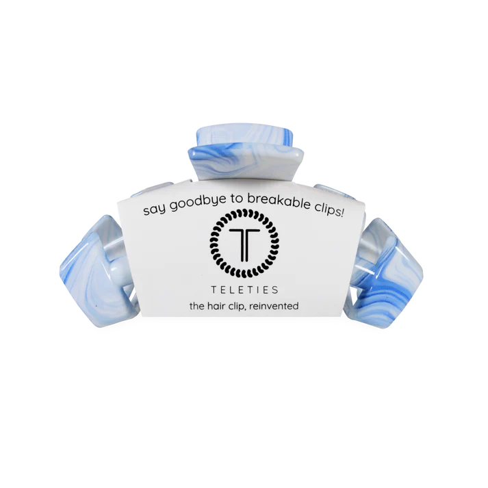 TELETIES - Medium Classic Hair Clip - Tide & True Blue