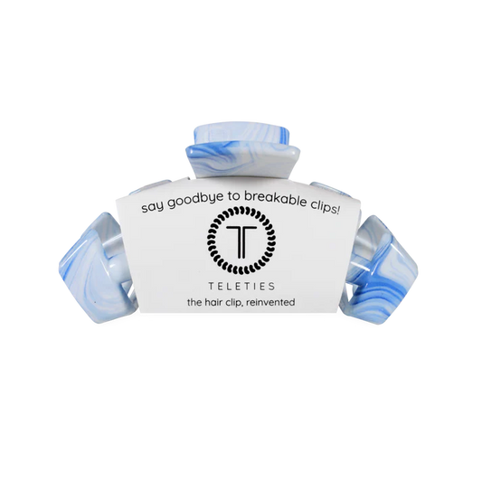 TELETIES - Medium Classic Hair Clip - Tide & True Blue