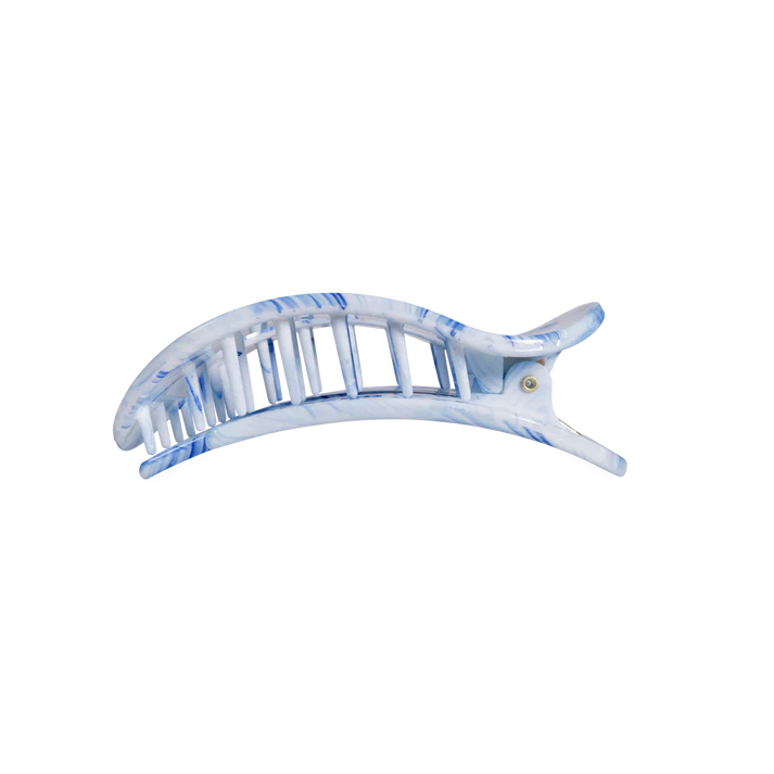 TELETIES - Medium Flat Round Hair Clip - Tide & True Blue
