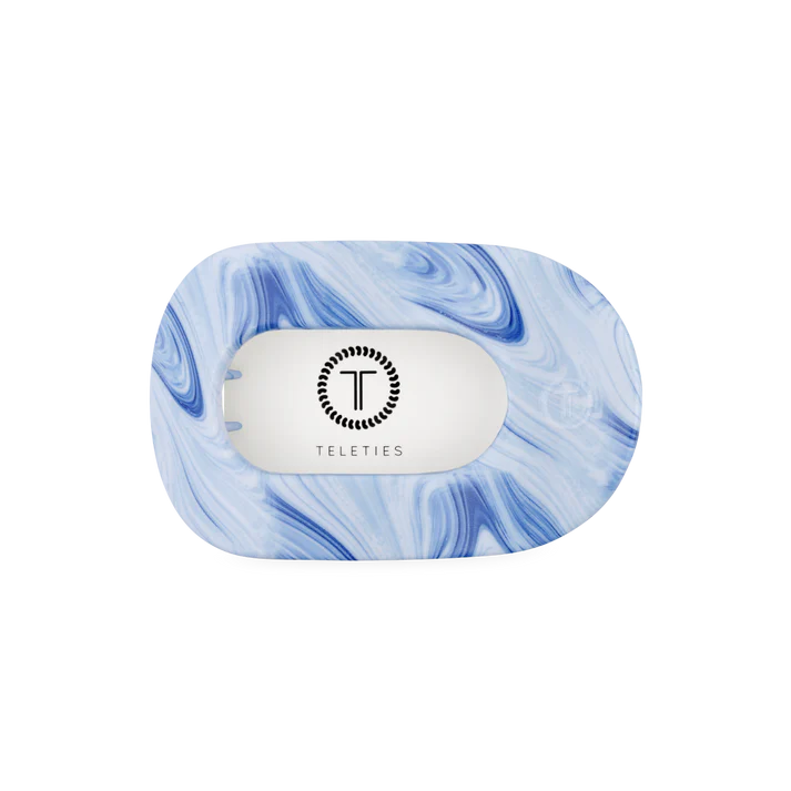 TELETIES - Medium Flat Round Hair Clip - Tide & True Blue