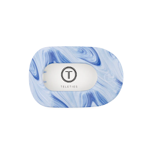TELETIES - Medium Flat Round Hair Clip - Tide & True Blue