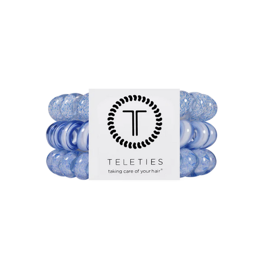TELETIES - Large Hair Ties (3 pack) - Tide & True Blue