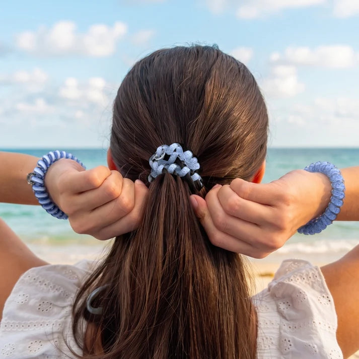 TELETIES - Large Hair Ties (3 pack) - Tide & True Blue